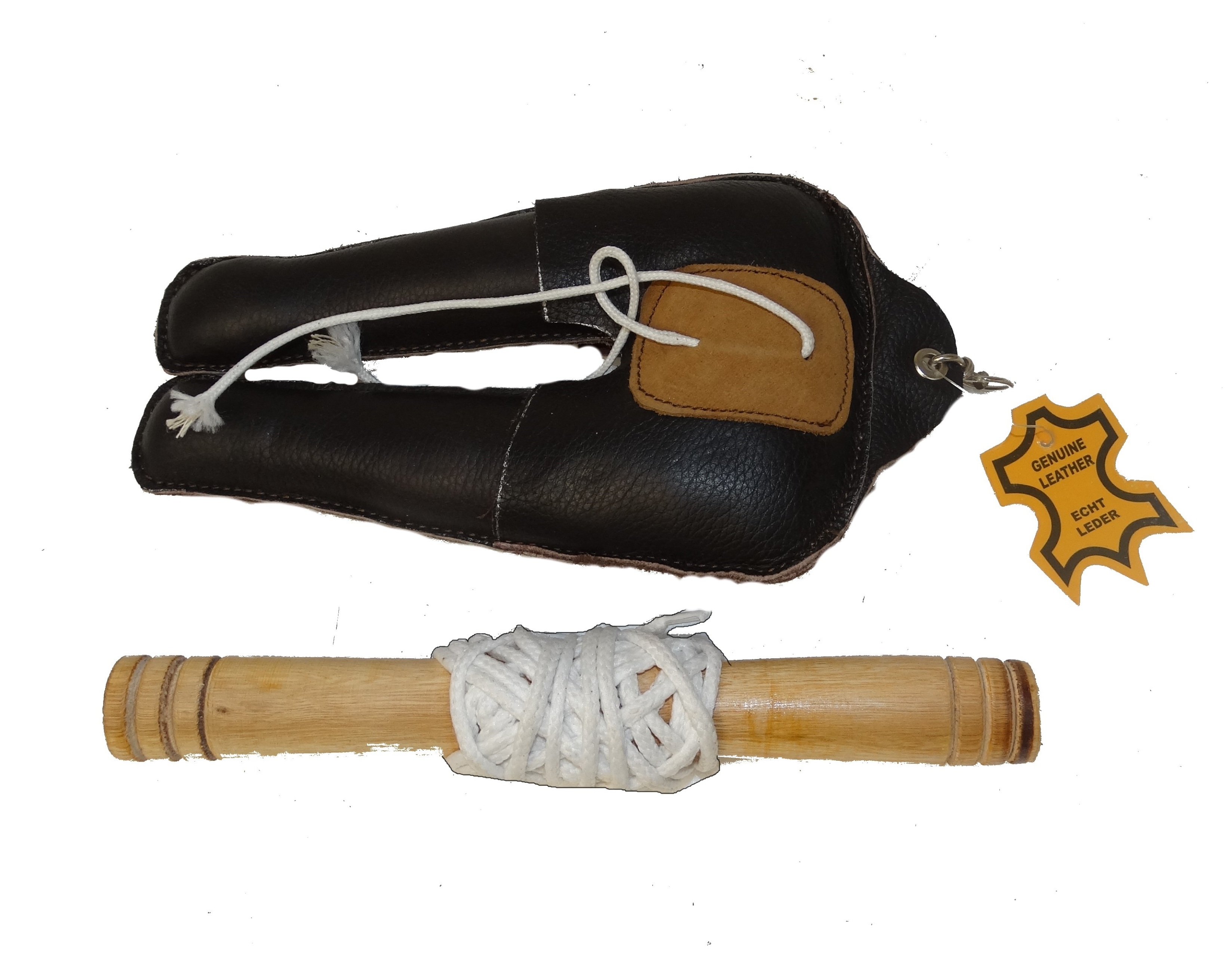 Falconry Lure, Hawk or Falcon, Leather pad with swivel rope and stick